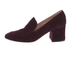 Gianvito Rossi Velvet Loafers in Deep Purple